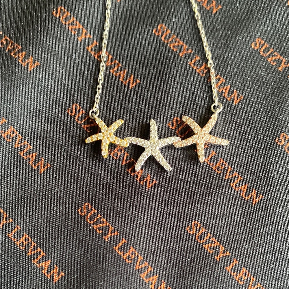 NWT Sterling Silver Suzy Levian Starfish Necklace